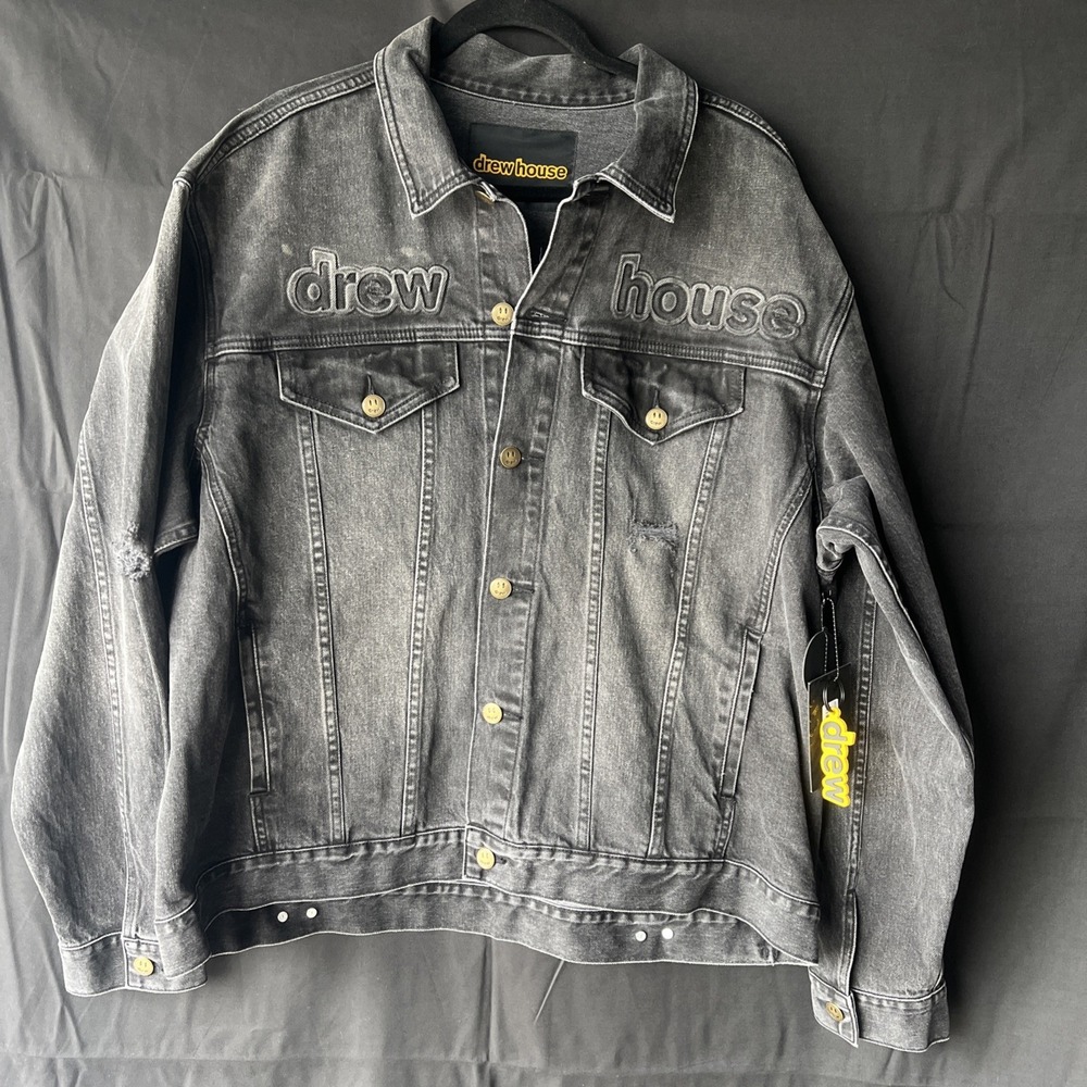 Drew House Oversized Mascot Trucker Jacket Black- size XXL..b32